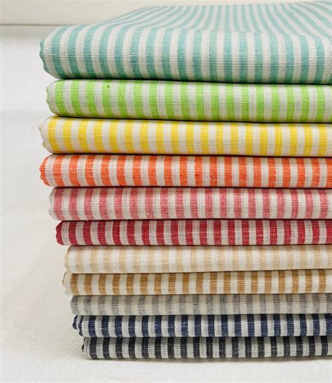 Striped Linen and Cotton Off